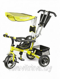 Детский трехколесный велосипед Super Trike A19-02B-3 цвет: желтый "0012"  (код.9-3841)