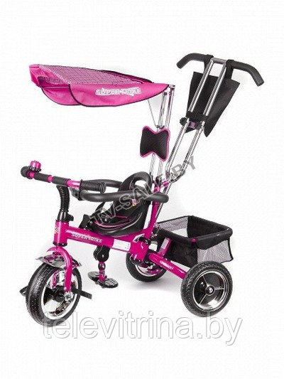 Детский трехколесный велосипед Super Trike A19-02B-5 цвет: розовый "0012" (код.9-3841) - фото 1 - id-p61501319