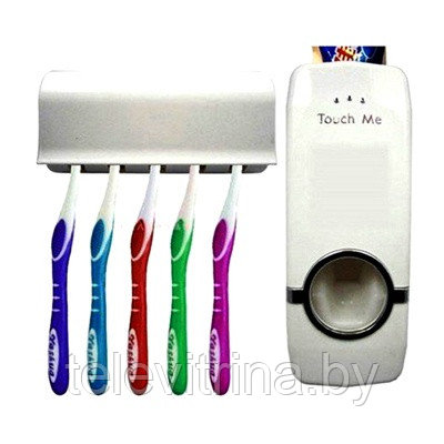 Дозатор для зубной пасты Toothpaste Dispenser + подставка для зубных щеток (арт. 9-6479) - фото 1 - id-p62258830