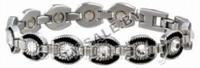 Стальной магнитный браслет Lady Gem Black Horseshoe 214