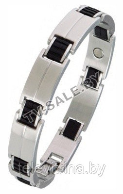 Стальной магнитный браслет Sport Stainless/Rubber 344