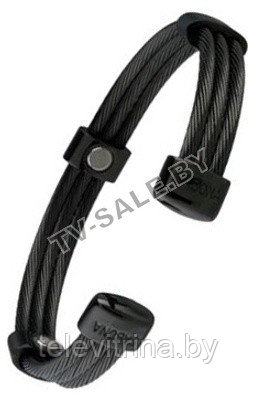 Стальной магнитный браслет Trio Cable Black/Black 362