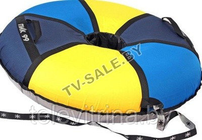 Санки-ватрушки Карусель-Е 95см с автокамерой, две ручки-поводка, тент ткань-пвх, до 90кг