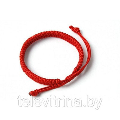 Красная нить-браслет от сглаза "77 узлов" (код.0129) - фото 1 - id-p66295527