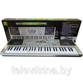 Детский синтезатор пианино с микрофоном SD5492-A 54 клавиши, 16 музыкальных инструментов