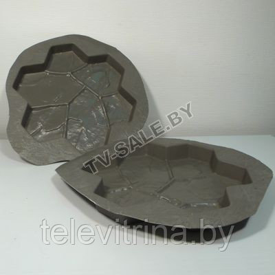 3 Комплекта форм для изготовления тротуарной плитки камней "Каменный цветок малый" 0.33 м3 "0070" - фото 1 - id-p34646221