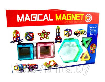 Магнитный 3D-конструктор "Волшебные магниты" Magical Magnet. 20 деталей (арт. 9-6414) - фото 1 - id-p61502869