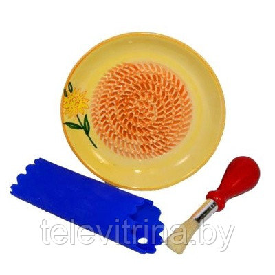 Тарелка-терка Great Plate (Грэйт Плэйт) + перчатки для чистки овощей (Leomax) "код.0140" - фото 1 - id-p61502832