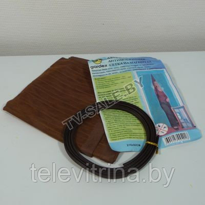 Дверная антимоскитная сетка на магнитах 210 х 100 см цвет: коричневый