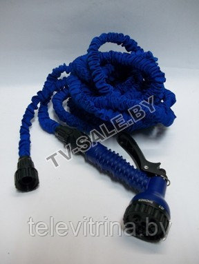 Шланг поливочный X-Hose (Икс-хоз) Expanduble HOSE саморастягивающийся 22,5 метра с пуливизатором (код.9-4202)