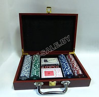 Профессиональный набор для покера 200Pc Poker Game Set в деревянном кейсе "0023" (код.9-1616)