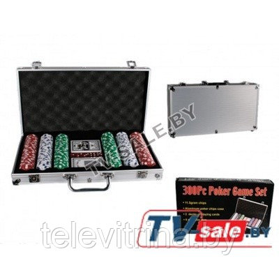 Профессиональный набор для покера в алюминиевом кейсе (300 шт.) - фото 1 - id-p34644513