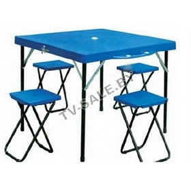 Складной туристический столик для пикника и похода со стульями Folder Picnic Table SJ-8833  (код.9-3577)