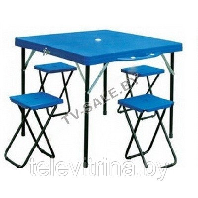 Складной туристический столик для пикника и похода со стульями Folder Picnic Table SJ-8833 (код.9-3577) - фото 1 - id-p34644109