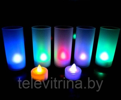 2 шт. Светодиодная электронная свеча LED Candle (арт. 9-5572) код.0081 - фото 1 - id-p34648623