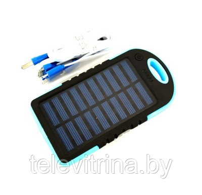 Портативное зарядное устройство на солнечной батарее Solar Charger 12000 mAh для телефонов и планшетов (арт.