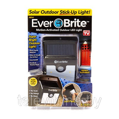 Светильник на солнечной батарее с датчиком движения Ever Brite (арт. 9-6159) "код.00129" - фото 1 - id-p61501884