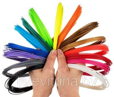 Цветной PLA-пластик для 3Д-ручек (20 цветов по 10 м) - фото 1 - id-p61502235