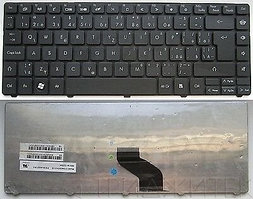 Клавиатура для ноутбука Packard Bell MB55, MB65, MB66, MB68, MB85, черная