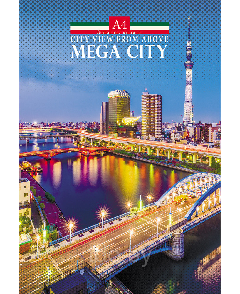 ЗАПИСНАЯ КНИГА А4 120л. НОЧНОЙ МЕГАПОЛИС
