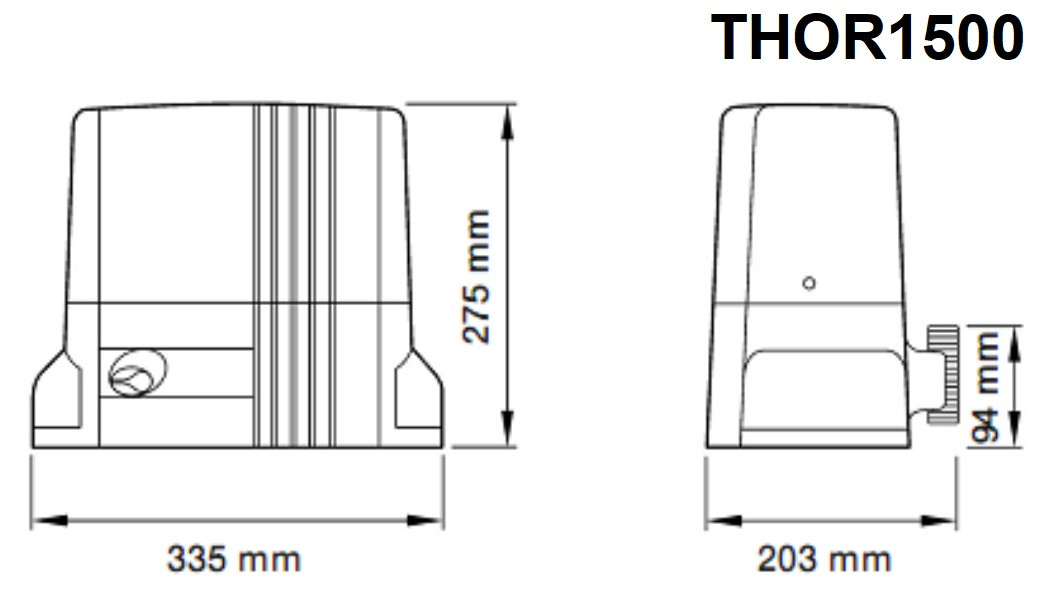 TH1500KCE комплект автоматики Nice для откатных ворот с шириной проема до 12 м и весом до 1500 кг - фото 2 - id-p129876211