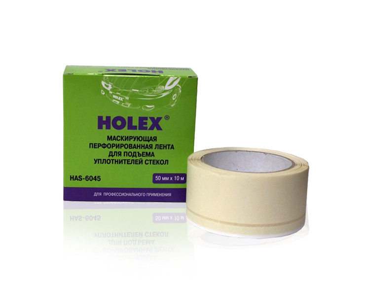 HOLEX HAS-6045 Лента маскирующая перфорированная 50ммх10м для подъема уплотнителей стекол - фото 1 - id-p132445695