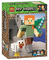 Конструктор Bela 11167 My World Майнкрафт Алекс с цыплёнком (аналог LEGO Minecraft 21149) 160 деталей