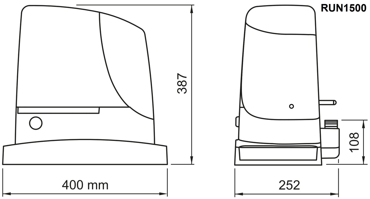 RUN 1500 BD KIT комплект автоматики Nice для ворот весом до 1500 кг - фото 2 - id-p130187344