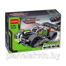 Конструктор Decool 3421 Technic Зеленый гоночный автомобиль (Аналог LEGO Technic 42072)