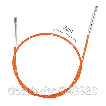 42176 Knit Pro Тросик для съемных спиц SmartStix, длина 94см (готовая длина спиц 120см), оранжевый