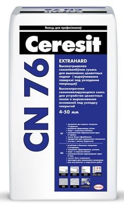 Самонивелир Ceresit CN 76, Высокопрочный, самонивелирующаяся смесь “Extrahart”, 25 кг, РБ.