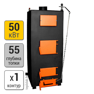 Стальной твердотопливный котел Tatra K50-TP, 50 кВт