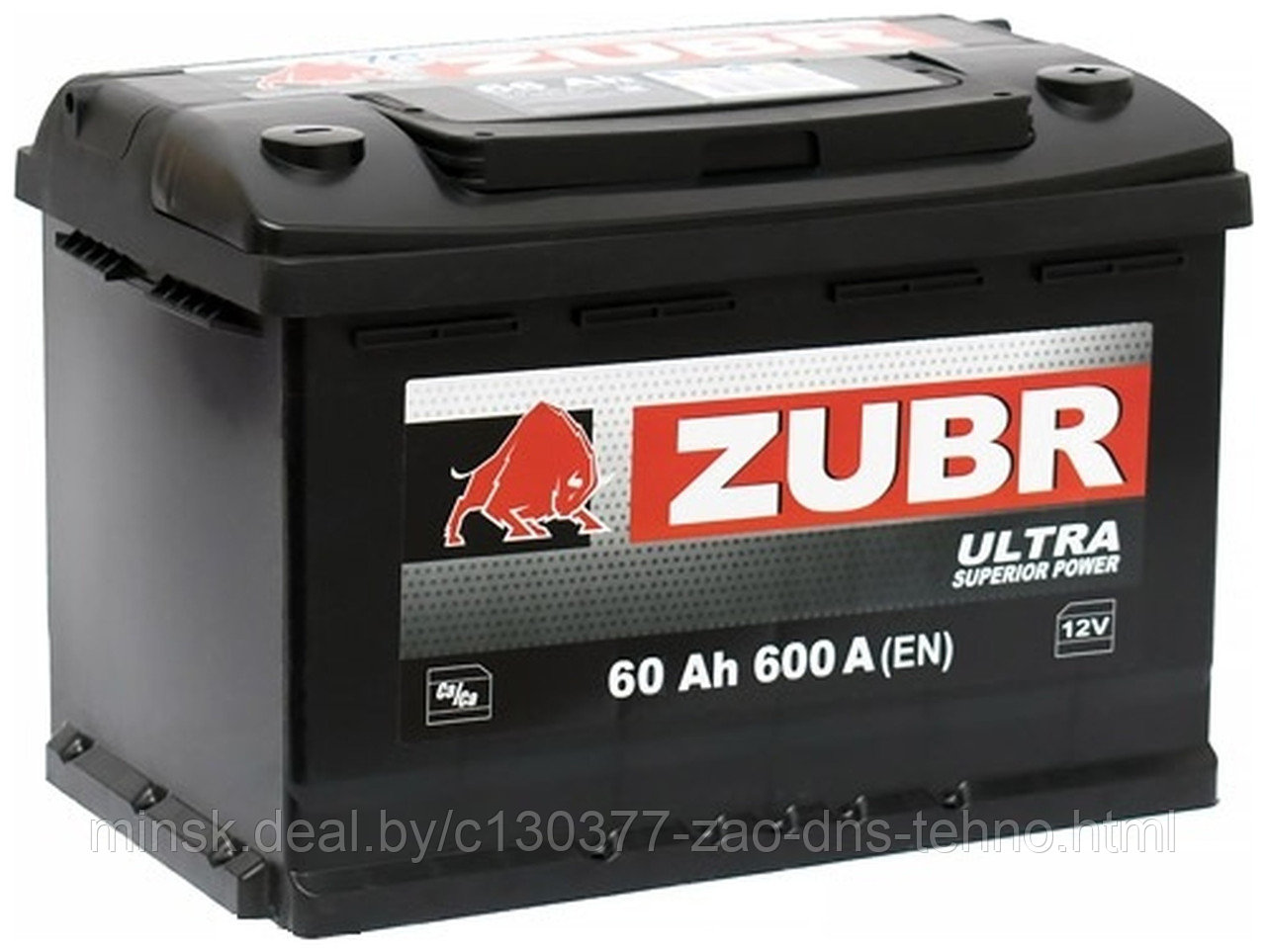 Аккумулятор ZUBR ULTRA (60 A/h), 600A R+