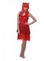 Карнавальный костюм Ведьмочки в красном платье 14-5-12, взрослый