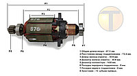 Якорь (ротор) для шуруповерта MAKITA 6317D/6217D ( L-98 mm * D-31 мм, хвостовик-12 зубов прямо) ОРИГИНАЛ