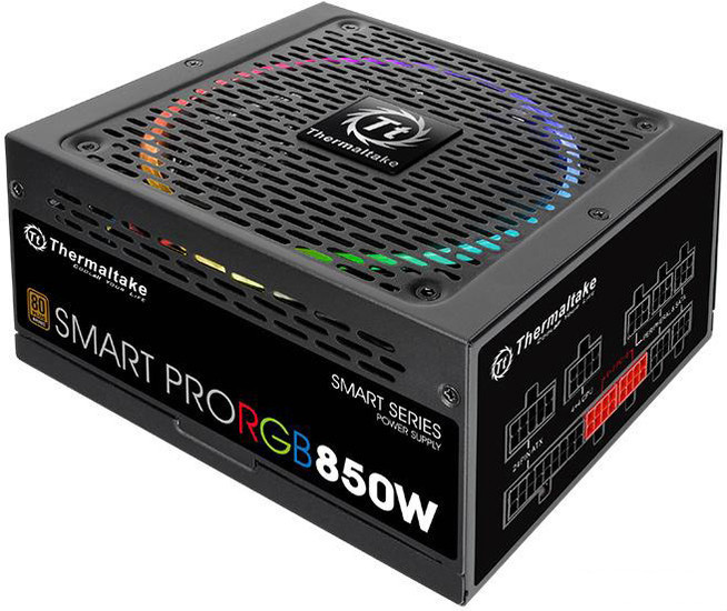 Блок питания Thermaltake Smart Pro RGB 850W Bronze [SPR-0850F-R] - фото 1 - id-p132564038
