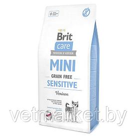 Brit Care Sensitive корм для собак мини-пород с чувствительным пищеварением 7 кг (развес)