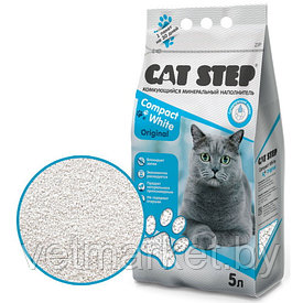 Cat Step Наполнитель комкующийся минеральный Compact White Original 5л