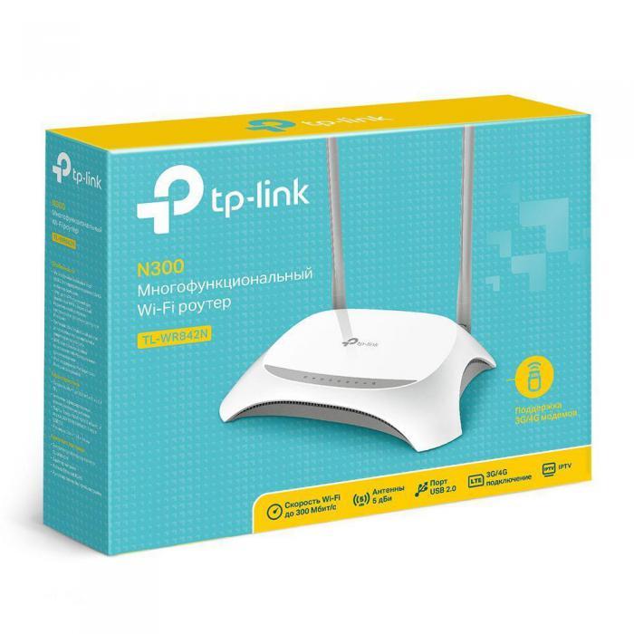 Wi-Fi роутер TP-LINK TL-WR842N беспроводная точка доступа - фото 1 - id-p132494547