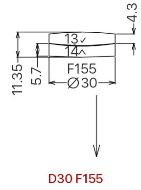 Линза фокусирующая D30 (Precitec, WSX, Raytools), 2 шт. - фото 4 - id-p132543056