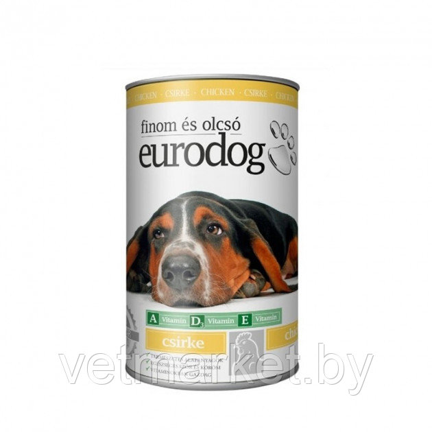 Eurodog консервы для собак с курицей 415 г. - фото 1 - id-p132645047