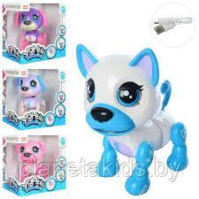 Интерактивная игрушка "Умный щенок" (сенсорная, моргает глазами, поет), зарядка USB, E5599-1