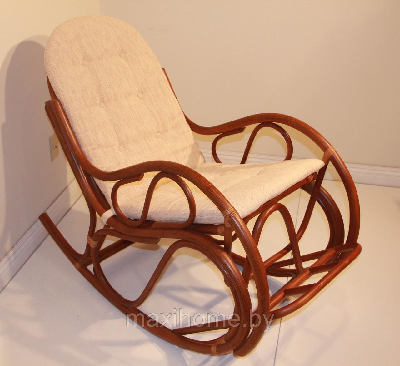 Кресло-качалка из ротанга VIENNA 05/04 с подушкой - фото 5 - id-p95353038