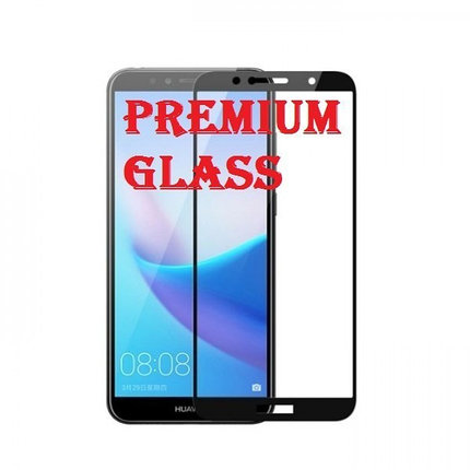 Защитное стекло для Huawei Y5p (Premium Glass) с полной проклейкой (Full Screen), черное, фото 2