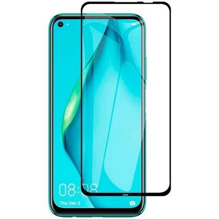 Защитное стекло для Huawei P40 Lite E с полной проклейкой (Full Screen), черное, фото 2