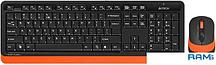 Клавиатура + мышь A4Tech Fstyler FG1010 (черный/оранжевый)