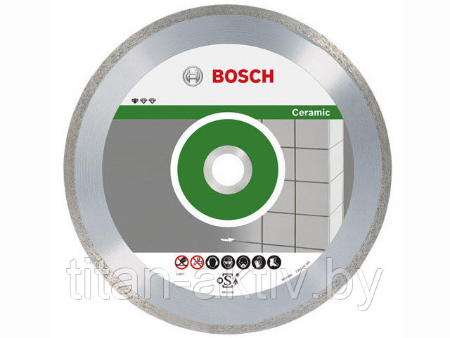 Алмазный круг 125х22 мм по керамике сплошн. STANDARD FOR CERAMIC BOSCH ( сухая резка) - фото 1 - id-p64980213