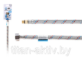 Подводка гибкая, SUS, иголка м10 короткая - гайка 1/2"" 40 см AV Engineering (16 Bar, 100°С)