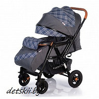 Прогулочная коляска BabyHit Sense Plus перекидная ручка GREY DARK BLUE