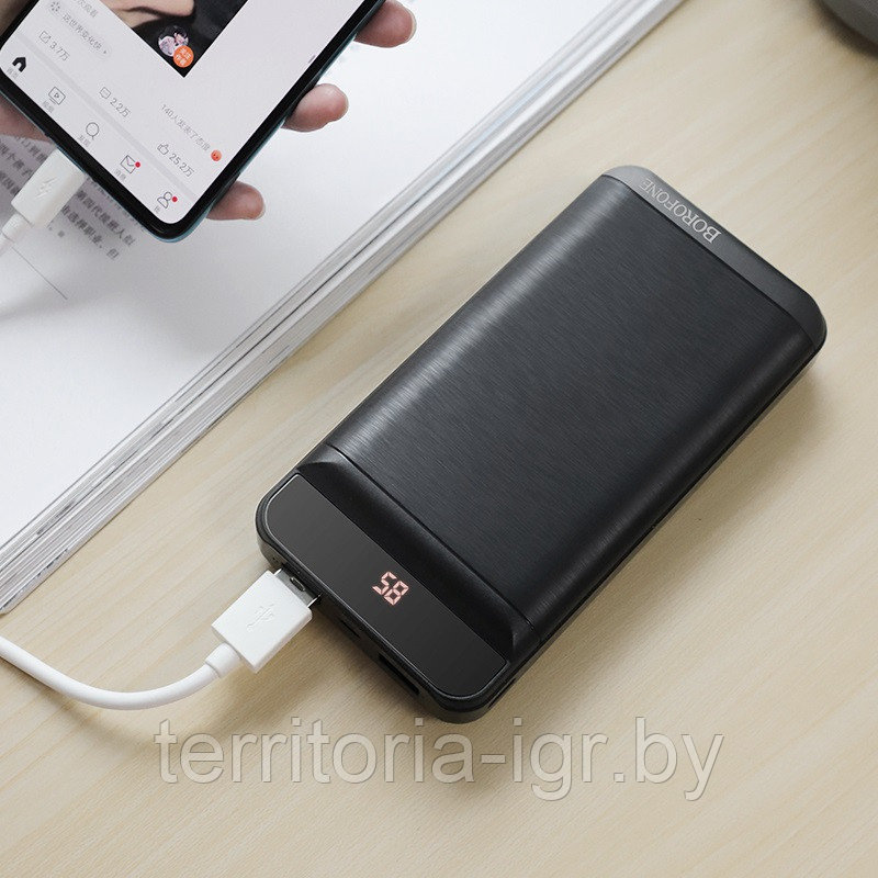 Внешний аккумулятор 20000 mAh BT29A черный Borofone power bank - фото 6 - id-p132717039